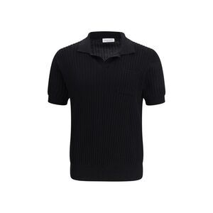 Roberto Collina Black Cotton Polo Men's Shirt